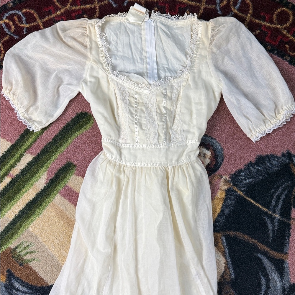 RARE GUNNE SAX VINTAGE DRESS MAXI WESTERN GOWN - Picture 5 of 12